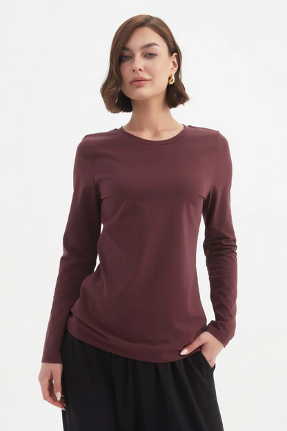 Long Sleeve Tshirt - Aubergine