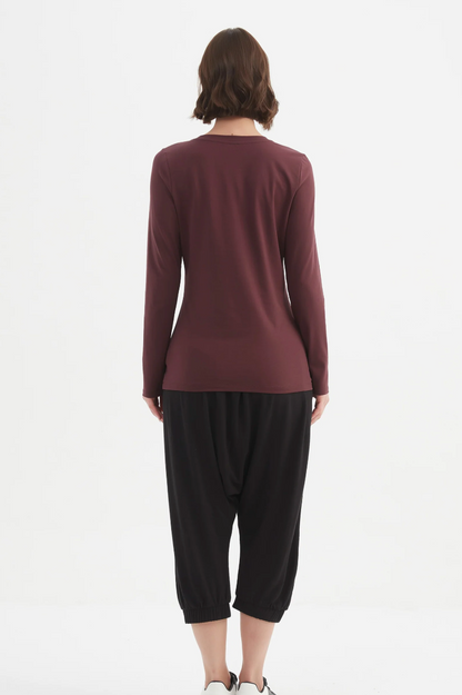 Long Sleeve Tshirt - Aubergine