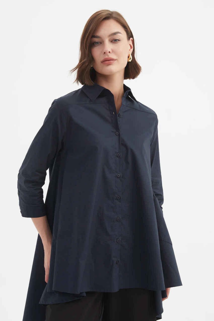 Swing Back Shirt - Navy