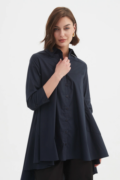 Swing Back Shirt - Navy