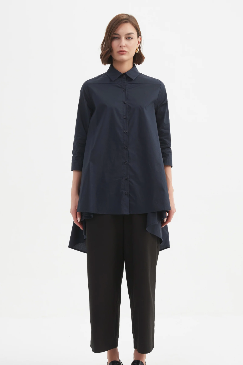 Swing Back Shirt - Navy
