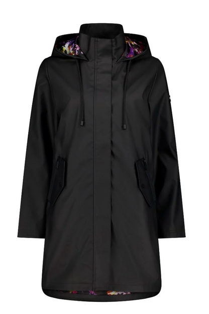 Moke Billie Raincoat - Black/Purple