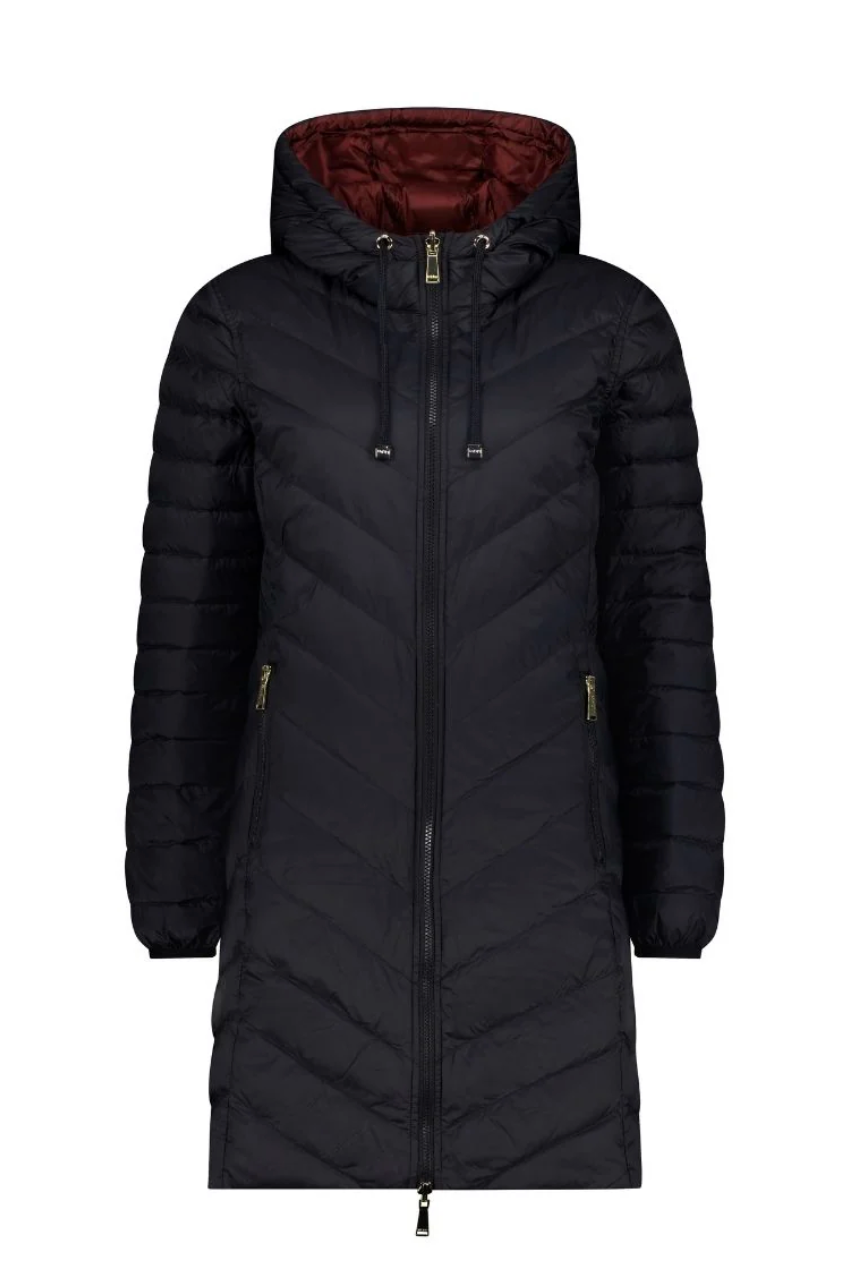 Moke Arnie Reversible Puffer Jacket - Black/Cabernet