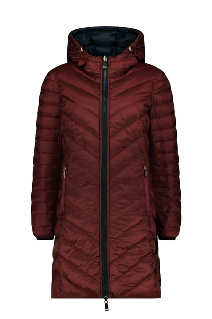 Moke Arnie Reversible Puffer Jacket - Black/Cabernet