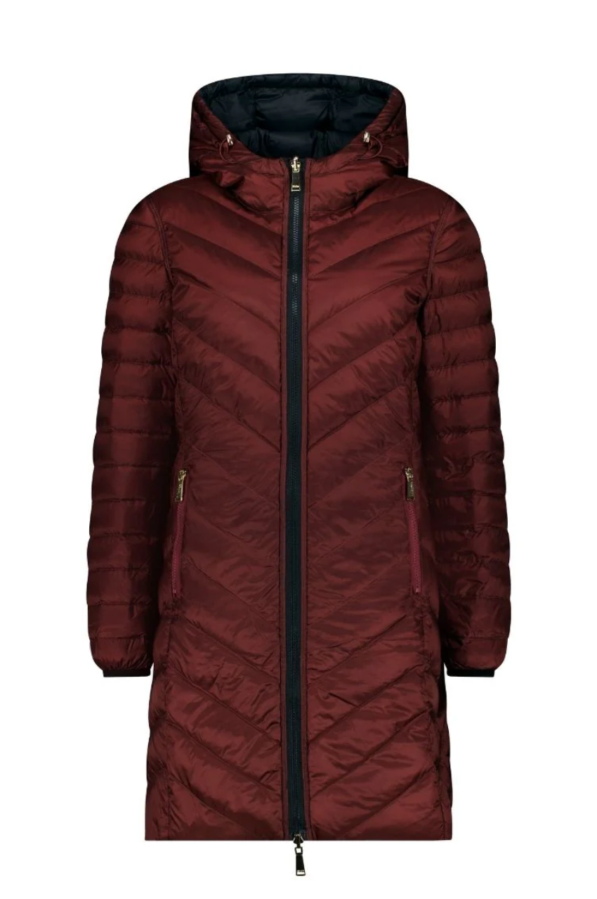 Moke Arnie Reversible Puffer Jacket - Black/Cabernet
