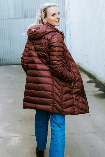 Moke Arnie Reversible Puffer Jacket - Black/Cabernet