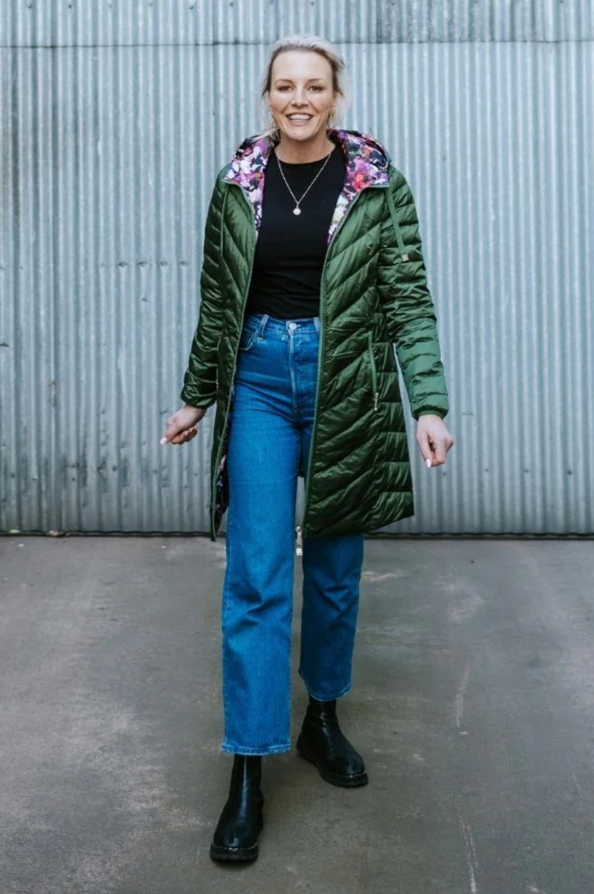 Moke Arnie Reversible Puffer Jacket - Cypress/Purple