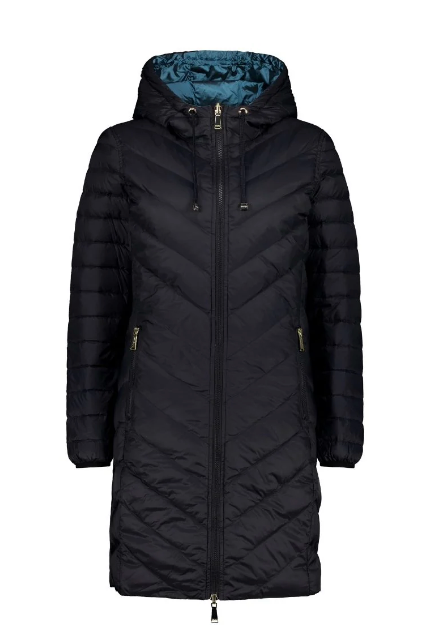 Moke Arnie Reversible Puffer Jacket - Black/Empire Teal