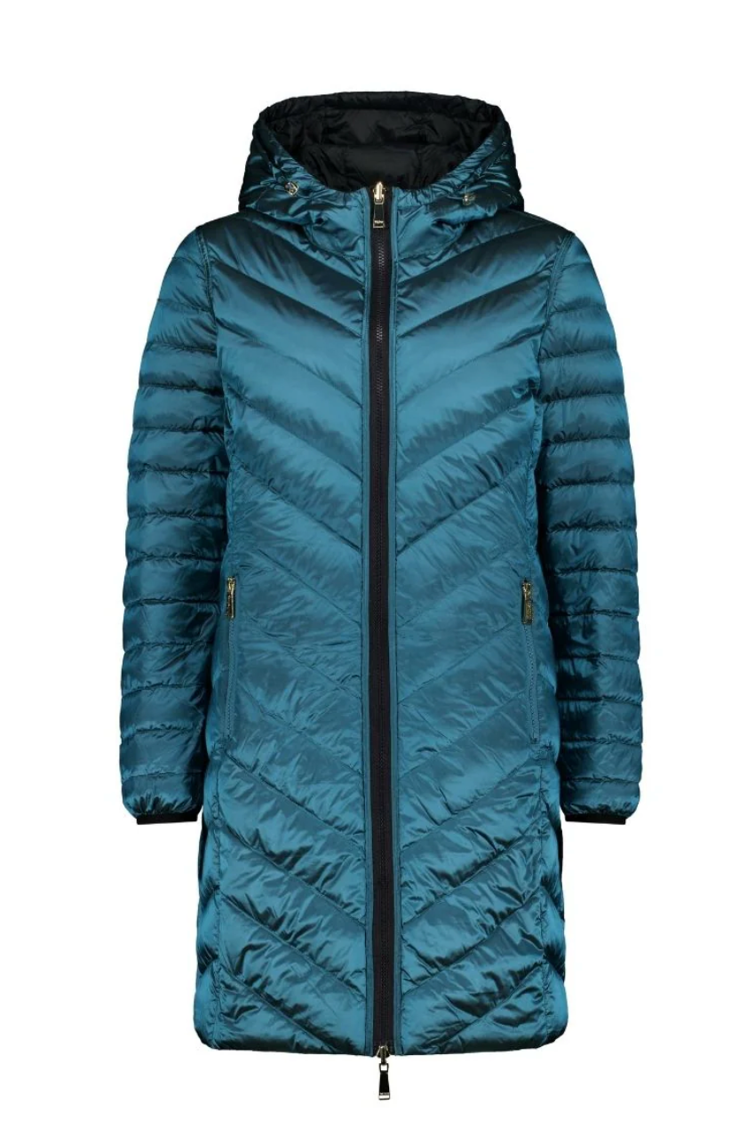Moke Arnie Reversible Puffer Jacket - Black/Empire Teal