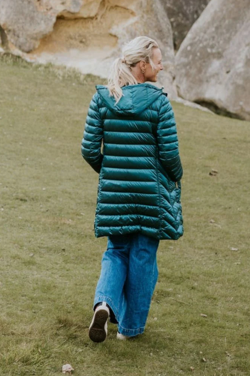 Moke Arnie Reversible Puffer Jacket - Black/Empire Teal