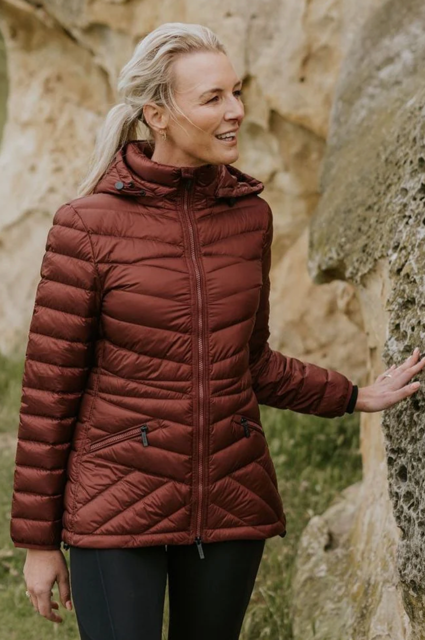Moke Cushla Puffer Jacket - Cabernet