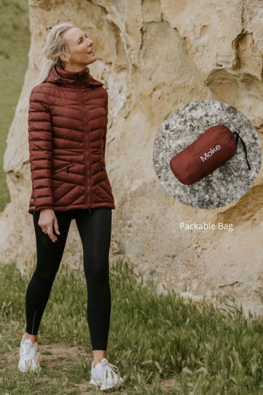 Moke Cushla Puffer Jacket - Cabernet