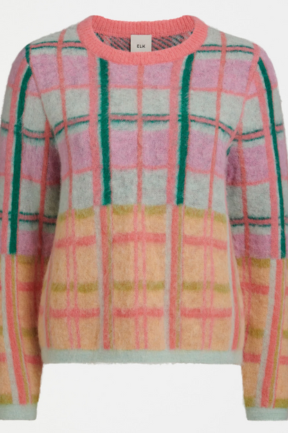 Elk Ostti Sweater - Pink Punch Check