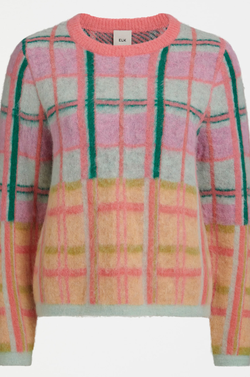 Elk Ostti Sweater - Pink Punch Check