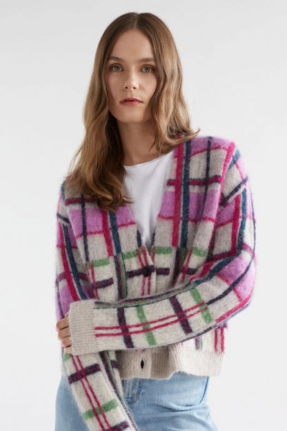 Elk Ostti Cardigan - Navy Check
