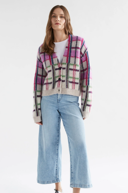 Elk Ostti Cardigan - Navy Check