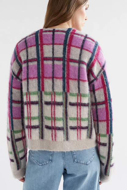 Elk Ostti Cardigan - Navy Check