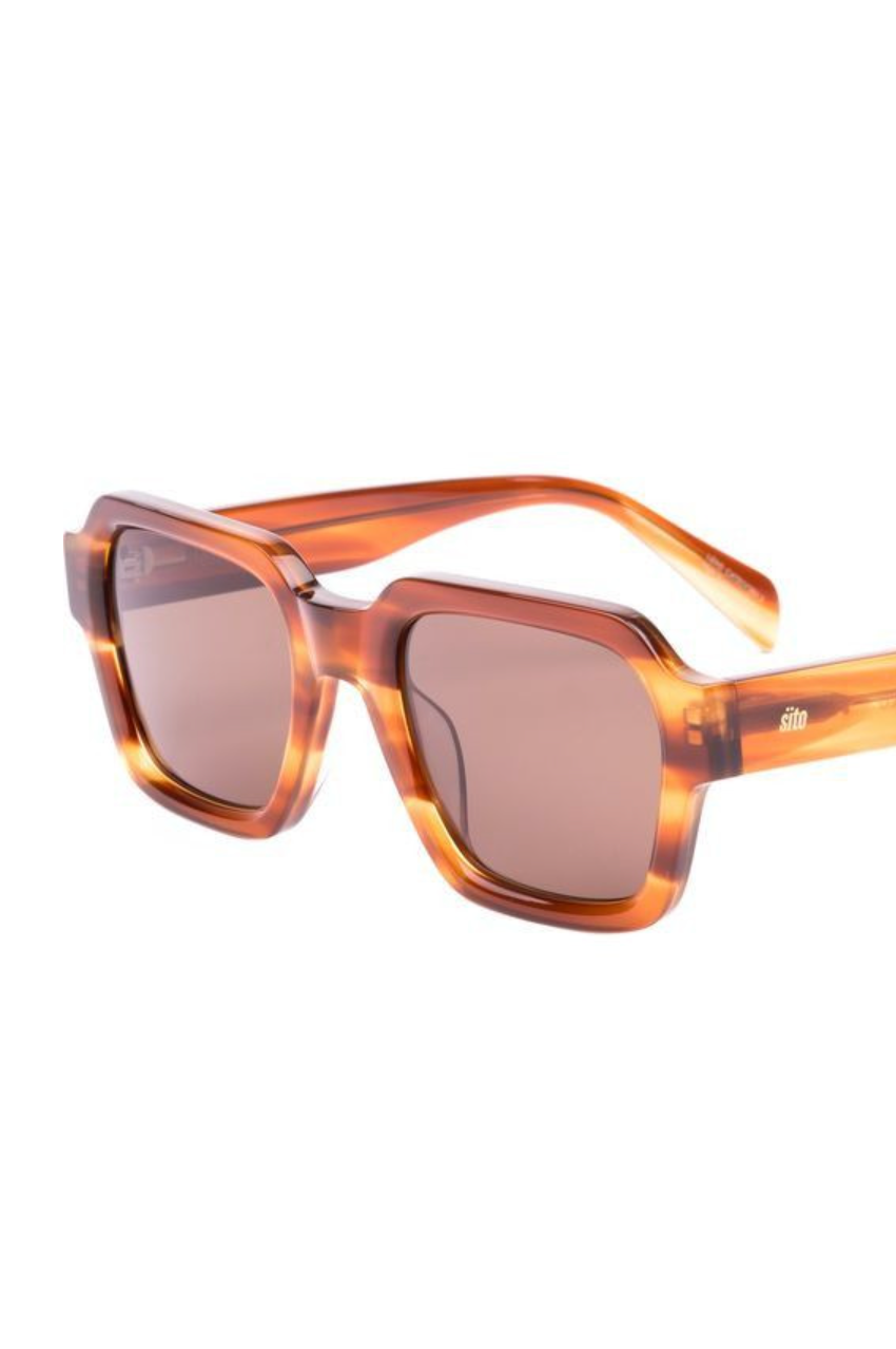 Sito Sunglasses 'Leroy' - Tangelo/Coffee