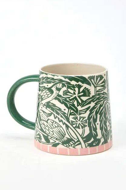 Del Sol Bird Mug - Green