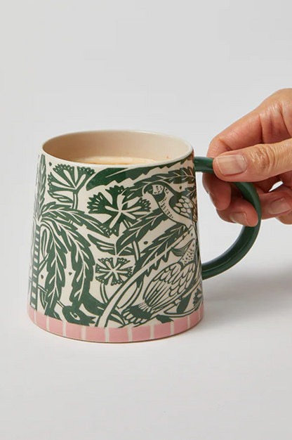 Del Sol Bird Mug - Green