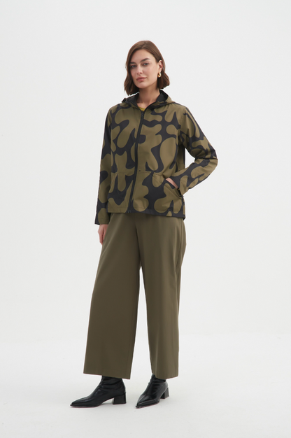 Reversible Print Windbreaker - Moss/Blk Blot Print