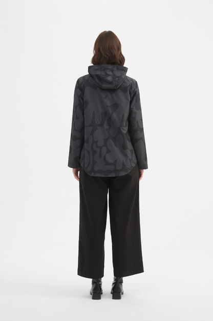 Reversible Print Windbreaker - Char/Blk Blot Print