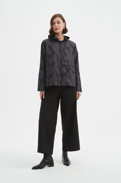 Reversible Print Windbreaker - Char/Blk Blot Print