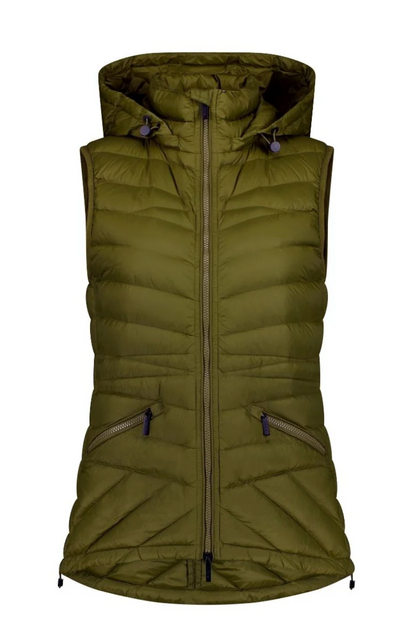 Moke Mary Claire Puffer Vest - Loden Green