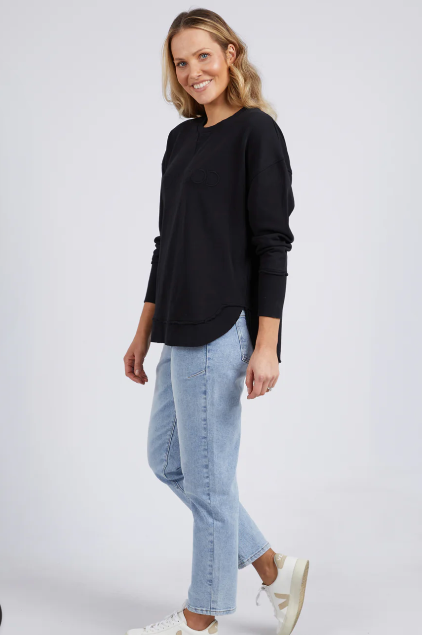Foxwood Simplified Crew - Black on Black