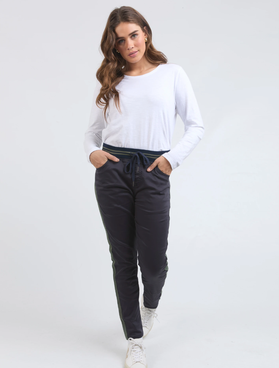 Elm Margo Jogger - Navy/Khaki Tape