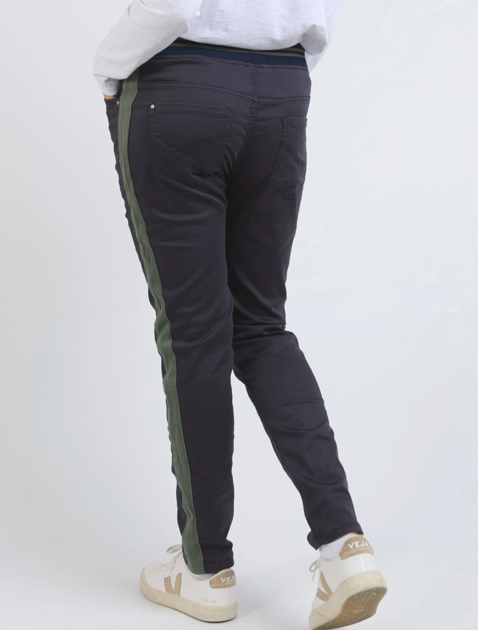 Elm Margo Jogger - Navy/Khaki Tape