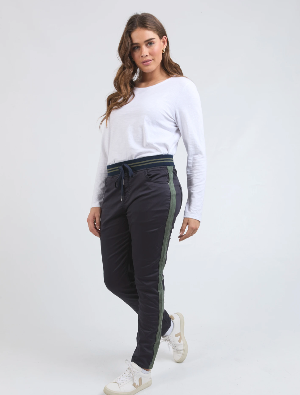 Elm Margo Jogger - Navy/Khaki Tape