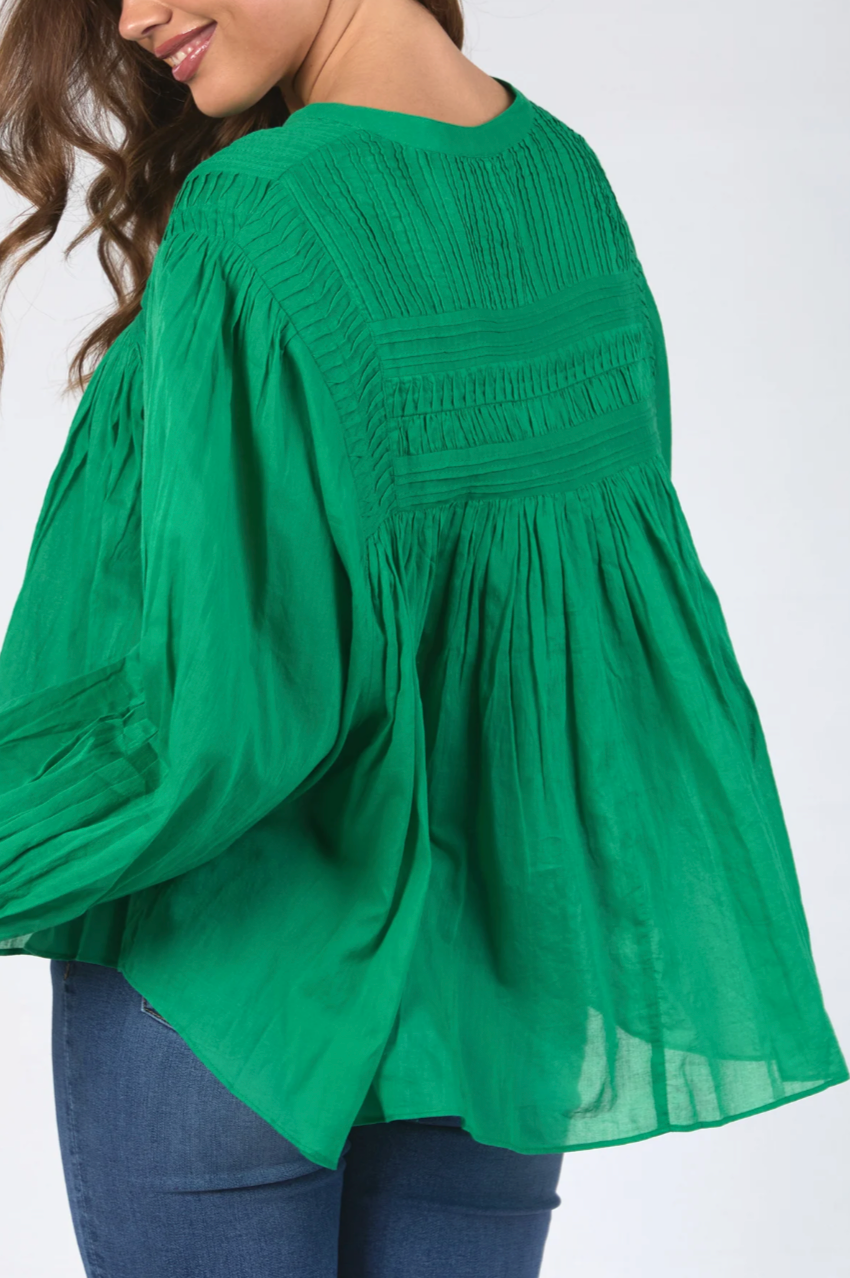 Elm Montana Blouse - Pine Green