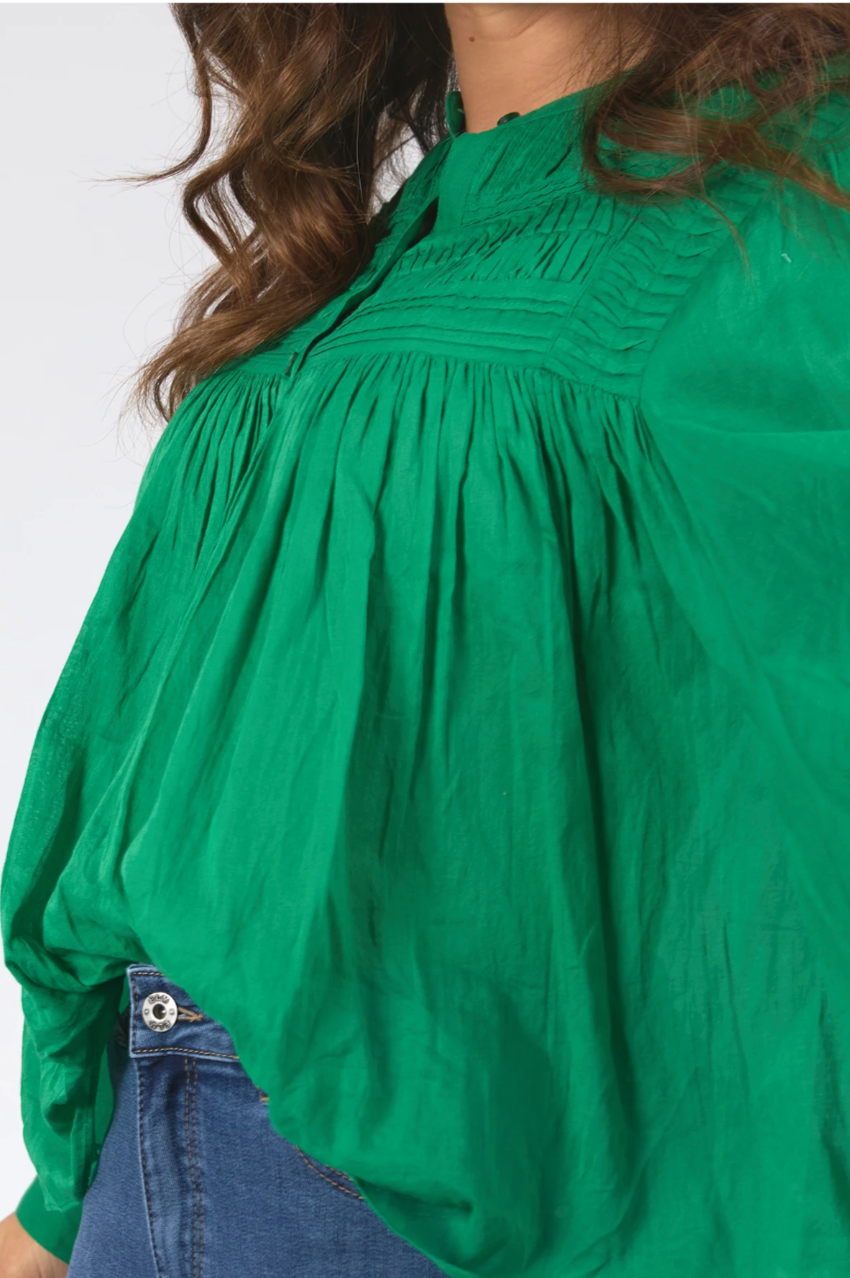 Elm Montana Blouse - Pine Green