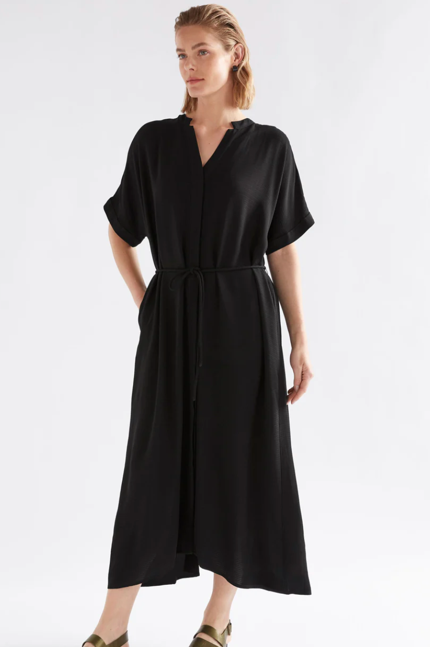 Omia Shirt Dress - Black