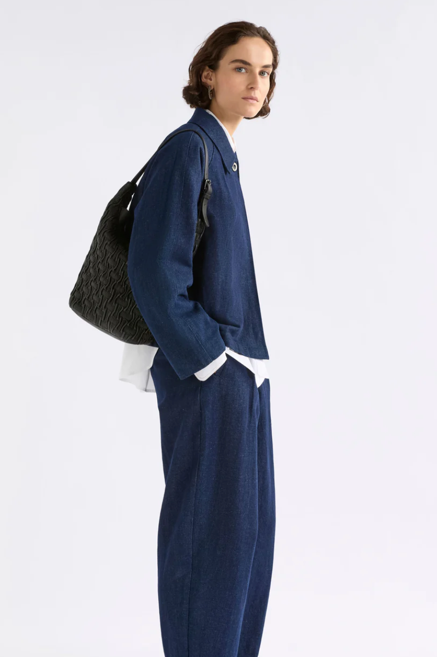 Elk Lumme Smocked Shoulder Bag - Black