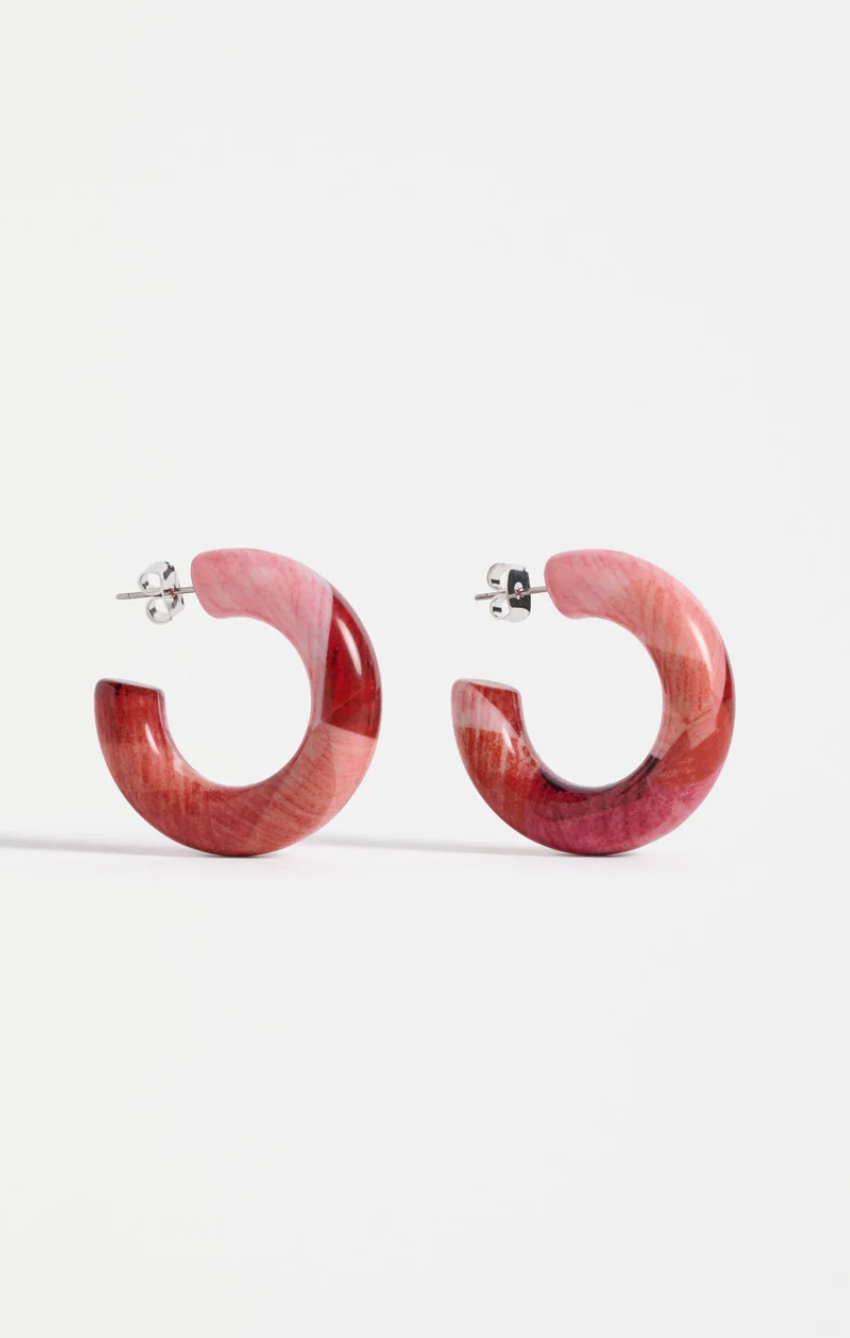 Elk Resso Hoop Earring - Fuschia