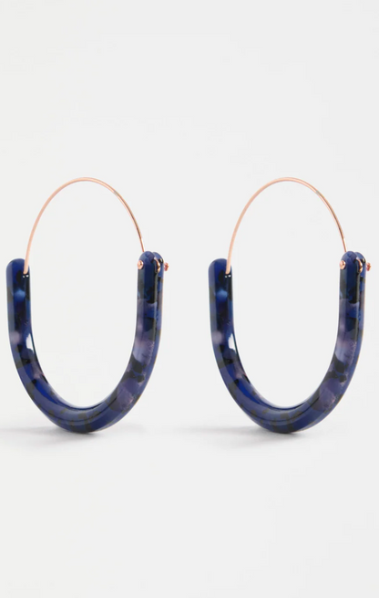 Elk Aki Hoop Earring - Blue