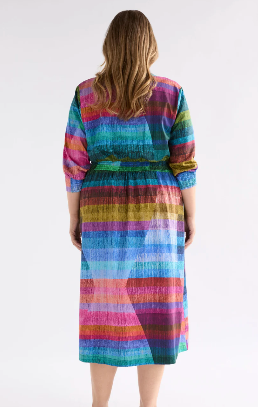 Elk Gia 3/4 Sleeve Shirt Dress Komi Print