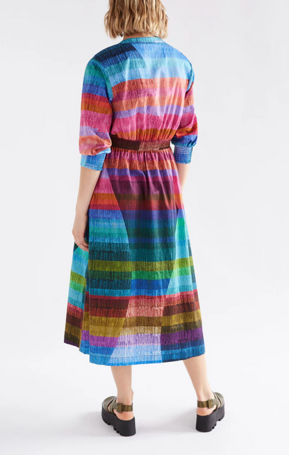 Elk Gia 3/4 Sleeve Shirt Dress Komi Print