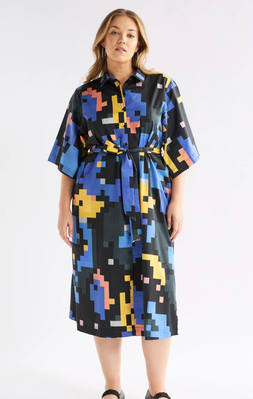 Elk Grand Shirt Dress - Lucent Print