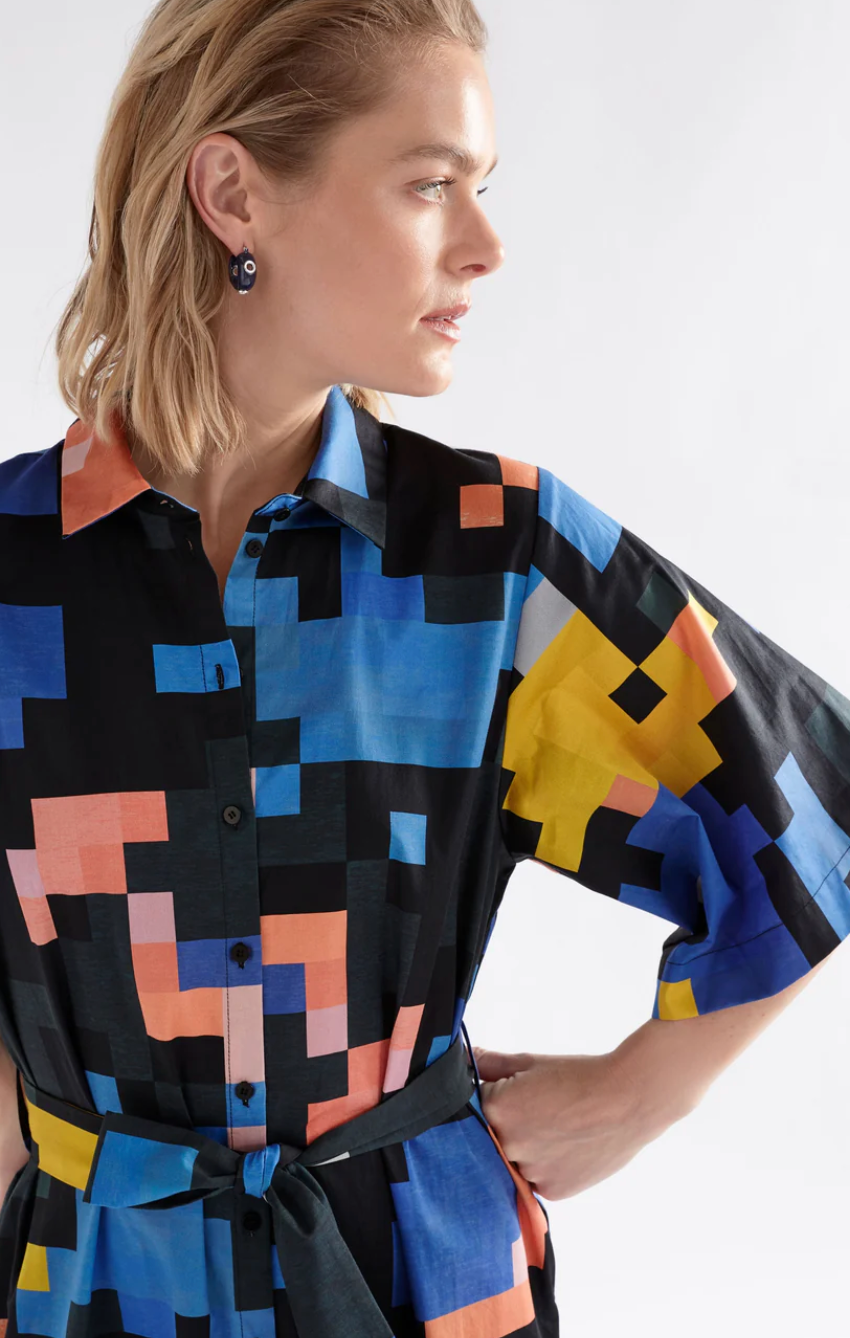 Elk Grand Shirt Dress - Lucent Print