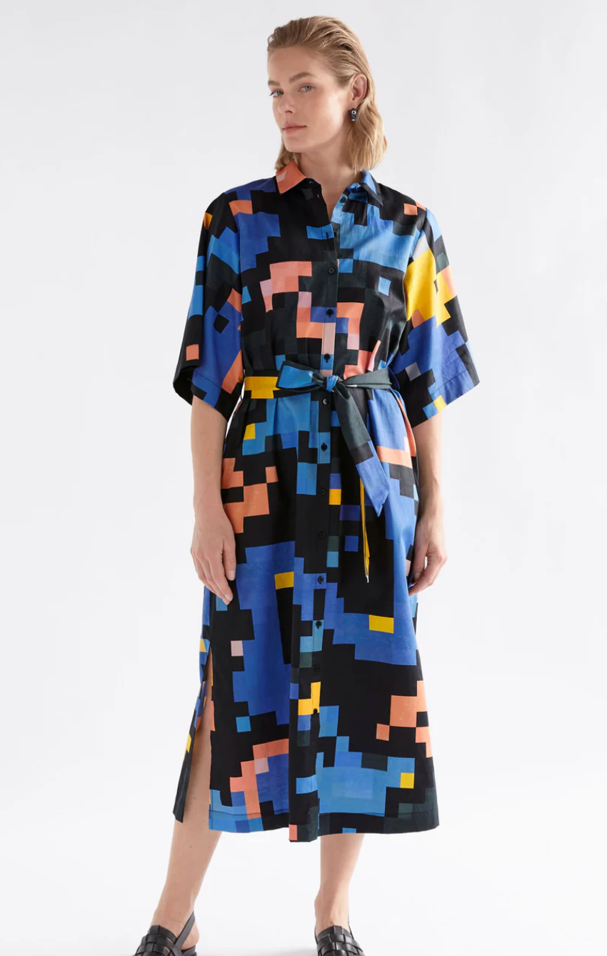 Elk Grand Shirt Dress - Lucent Print