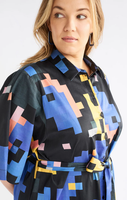 Elk Grand Shirt Dress - Lucent Print