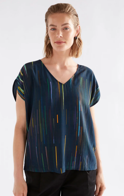 Elk Kayra V Neck Top - Alinea Print