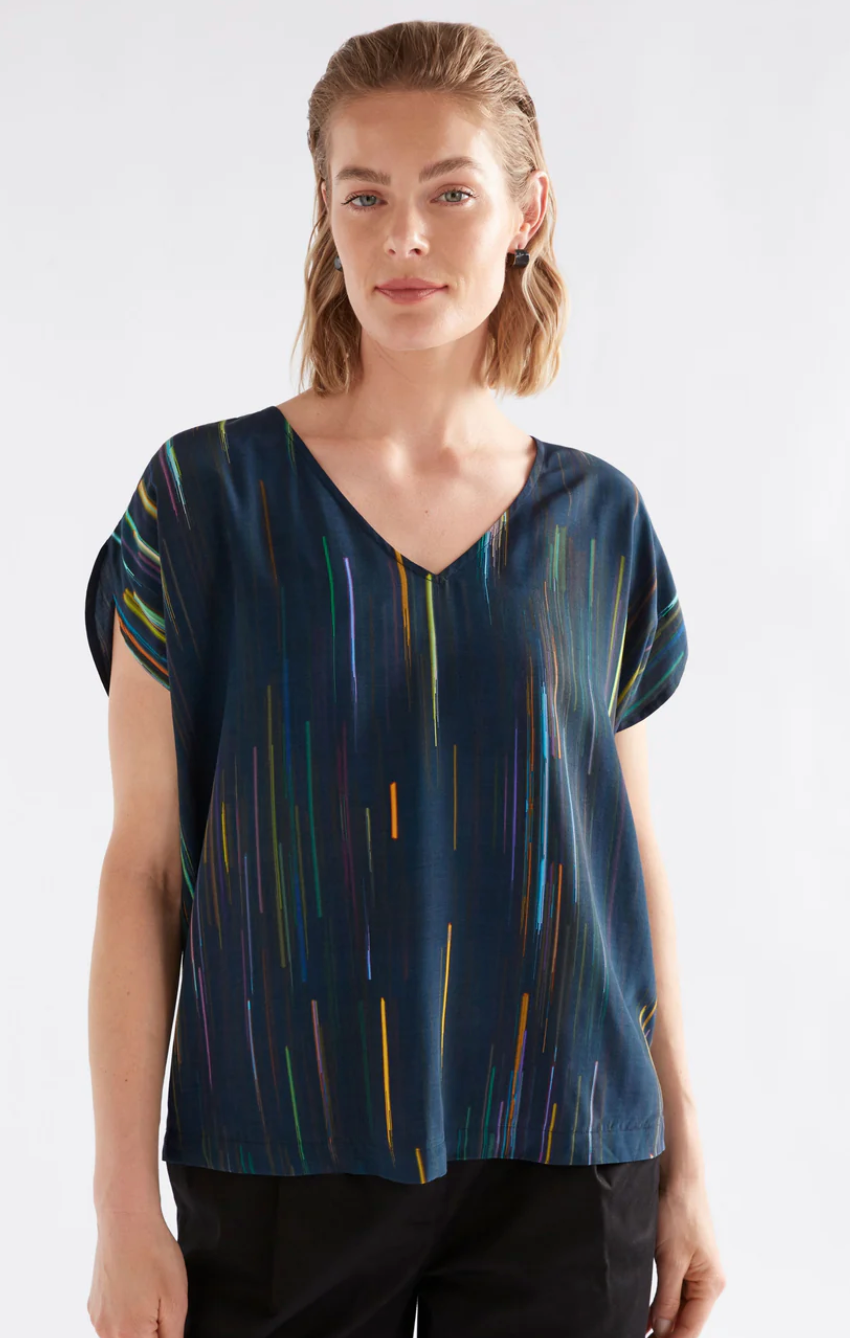 Elk Kayra V Neck Top - Alinea Print