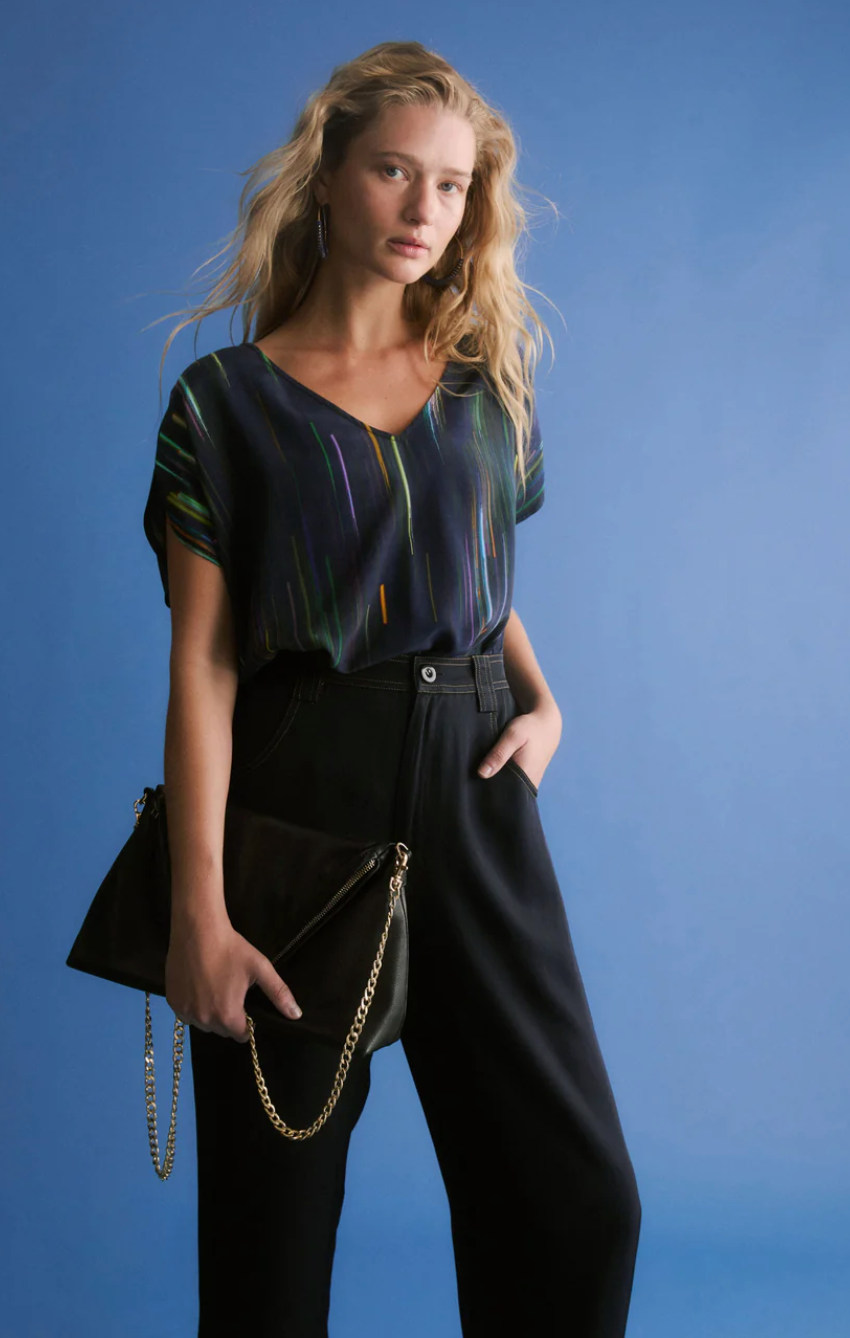 Elk Kayra V Neck Top - Alinea Print