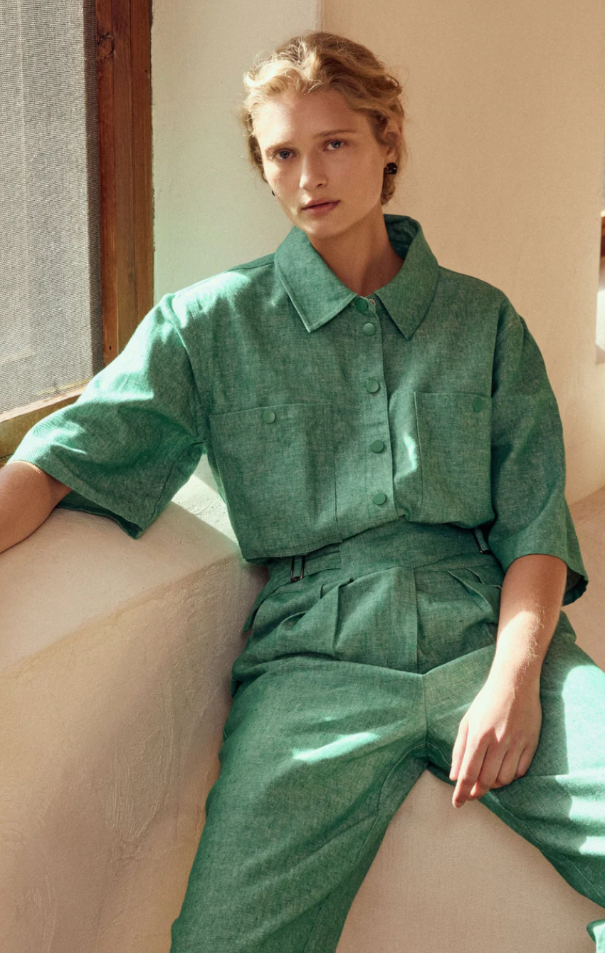 Elk Alpah Shirt - Green Speckle