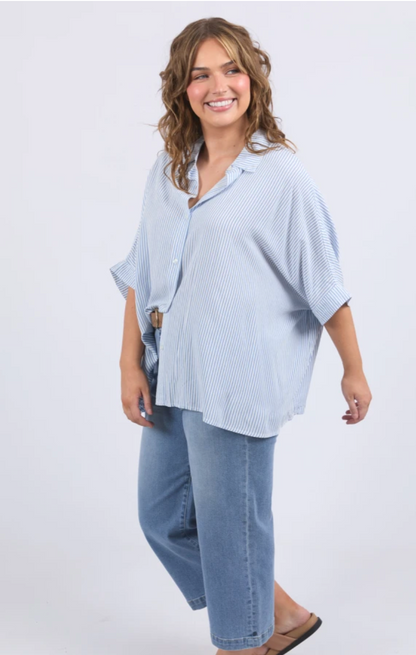 Elm Luna Shirt - Blue/Marshmallow