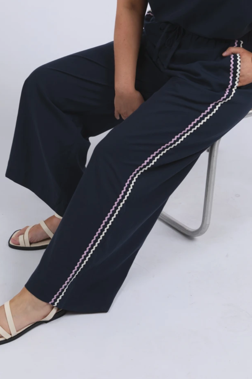 Elm Ric Rac Pant - Dark Sapphire